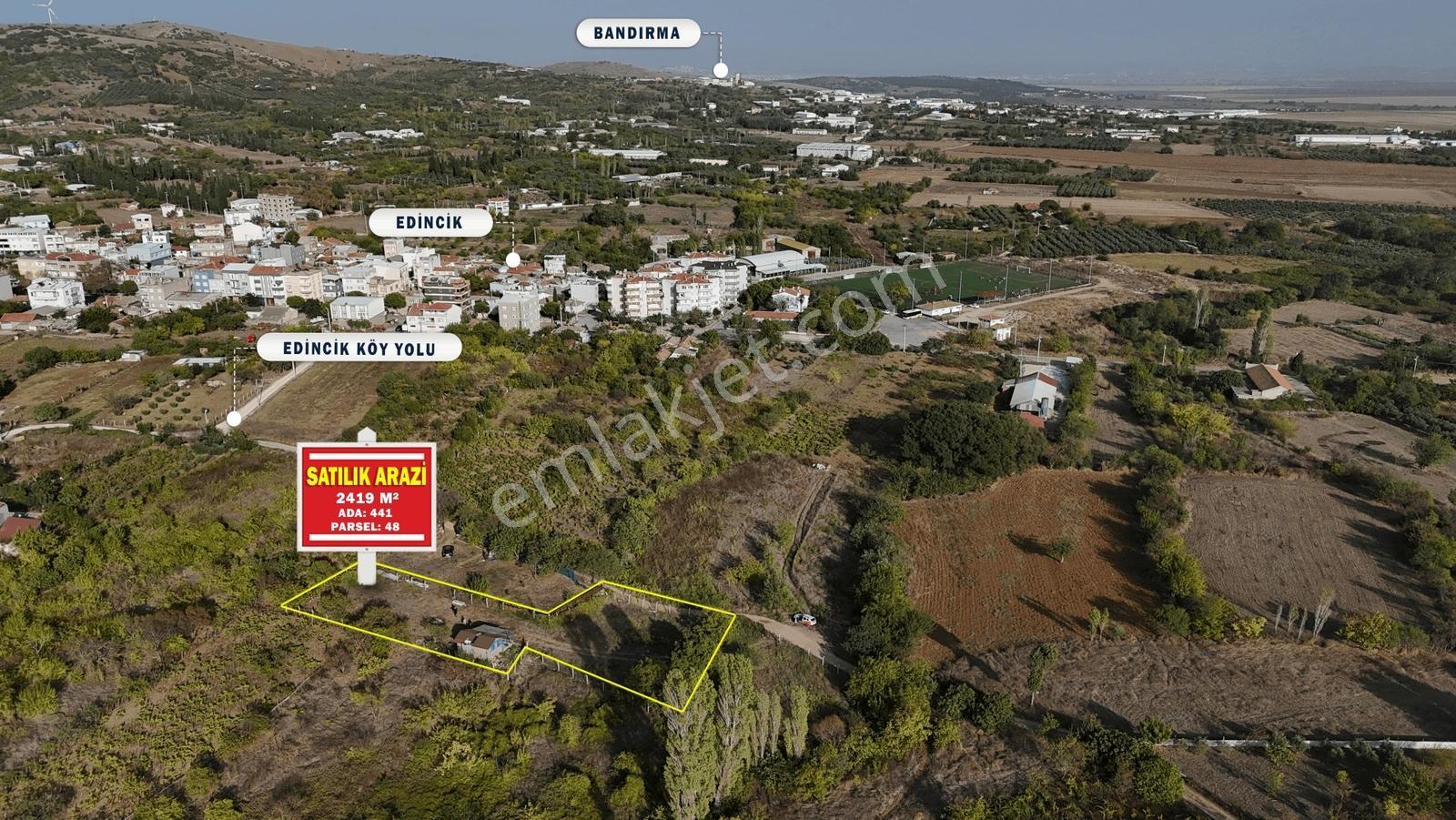 Bandırma Edincik'te İmar Planı İçerisinde Satılık 2419m² Bağ - Görsel 4