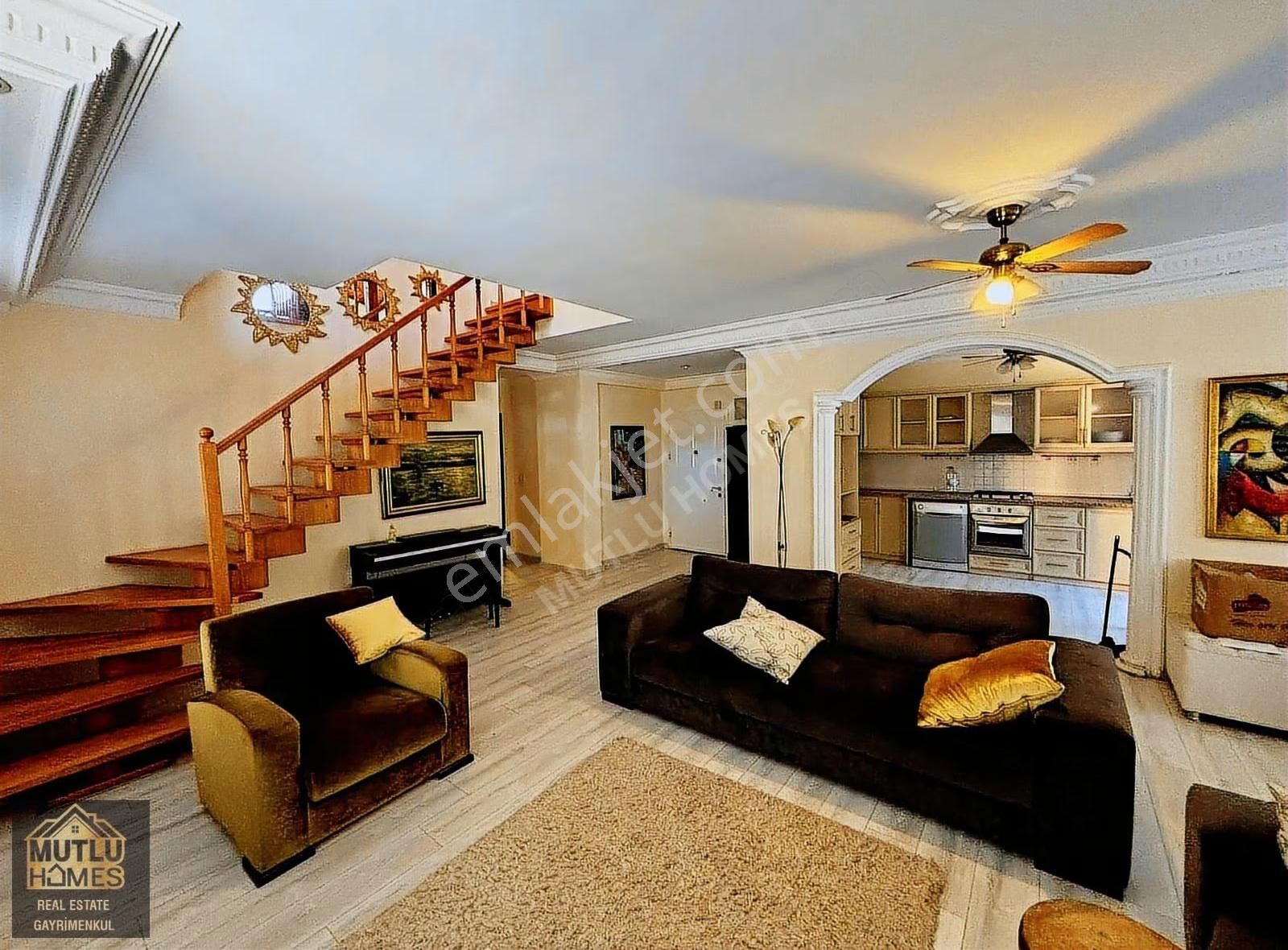Alanya Kızlarpınarı Topraksaray Sitesi Eşyalı Satılık 3+2 Dublex - Görsel 19