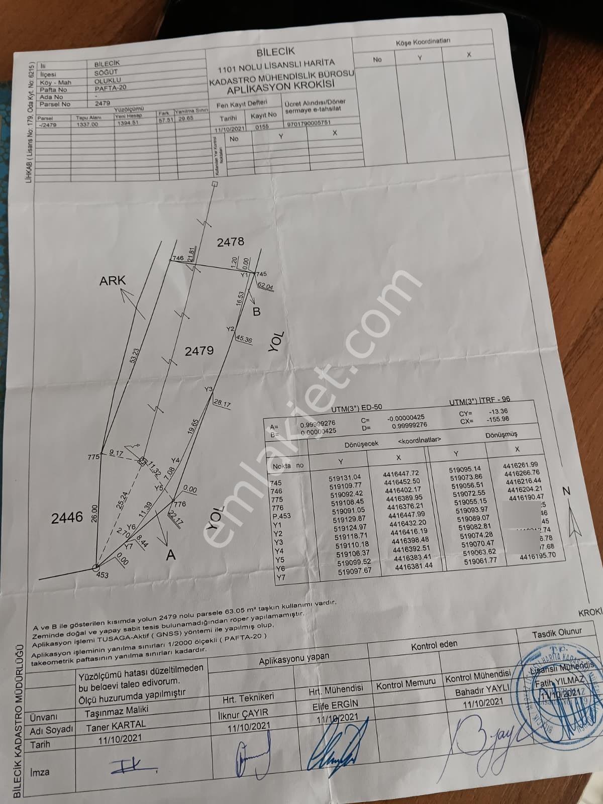 Doğa City'den Satılık Söğüt Olukluda 1.399 M2 Asfalt Cephe Tarla - Görsel 8