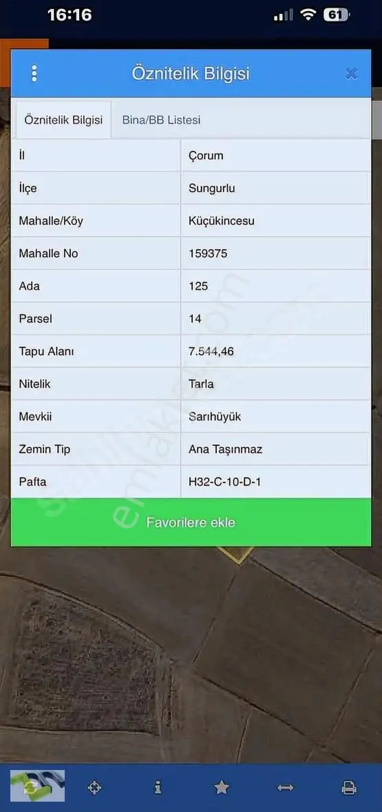 Zeymak Yapı'dan Çorum Sungurlu'da Yatırımlık Tarla