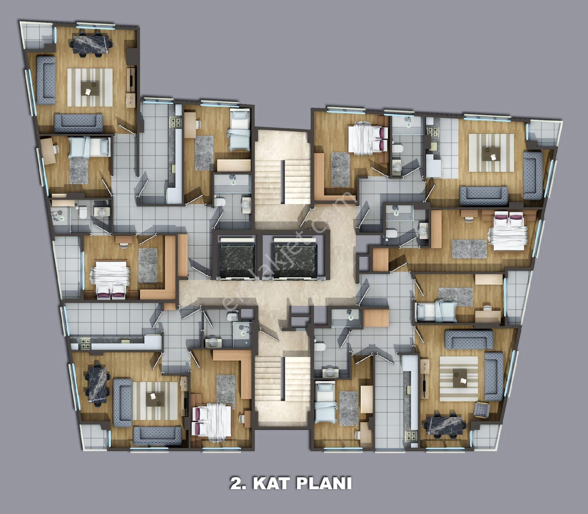 İstrend Residence Başlayan Fiyatlarla 2+1 3+1 4+1 Ultra Lüks Ebeveyn Banyolu Otoparklı Daireler - Görsel 8