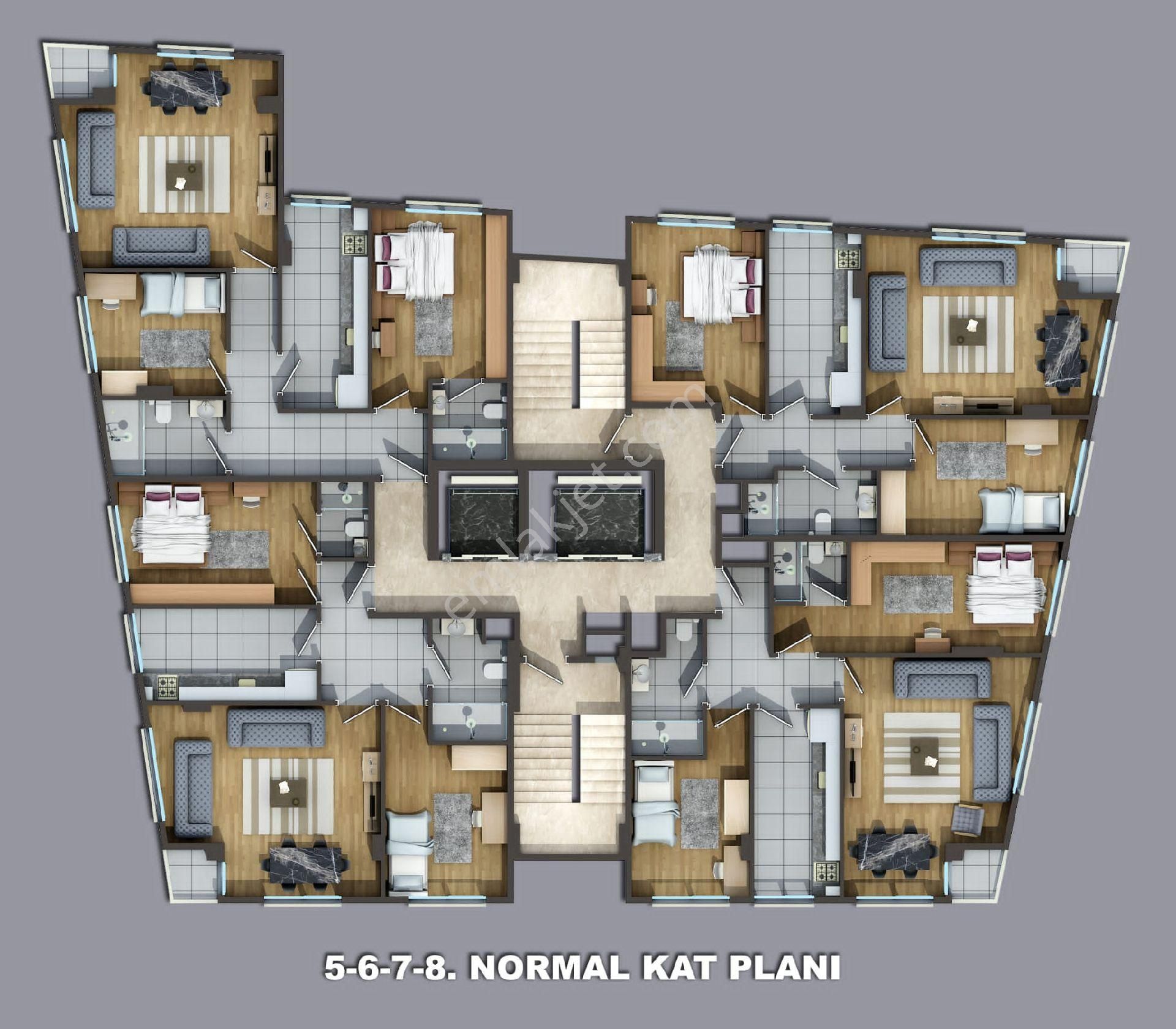 İstrend Residence Başlayan Fiyatlarla 2+1 3+1 4+1 Ultra Lüks Ebeveyn Banyolu Otoparklı Daireler - Görsel 11
