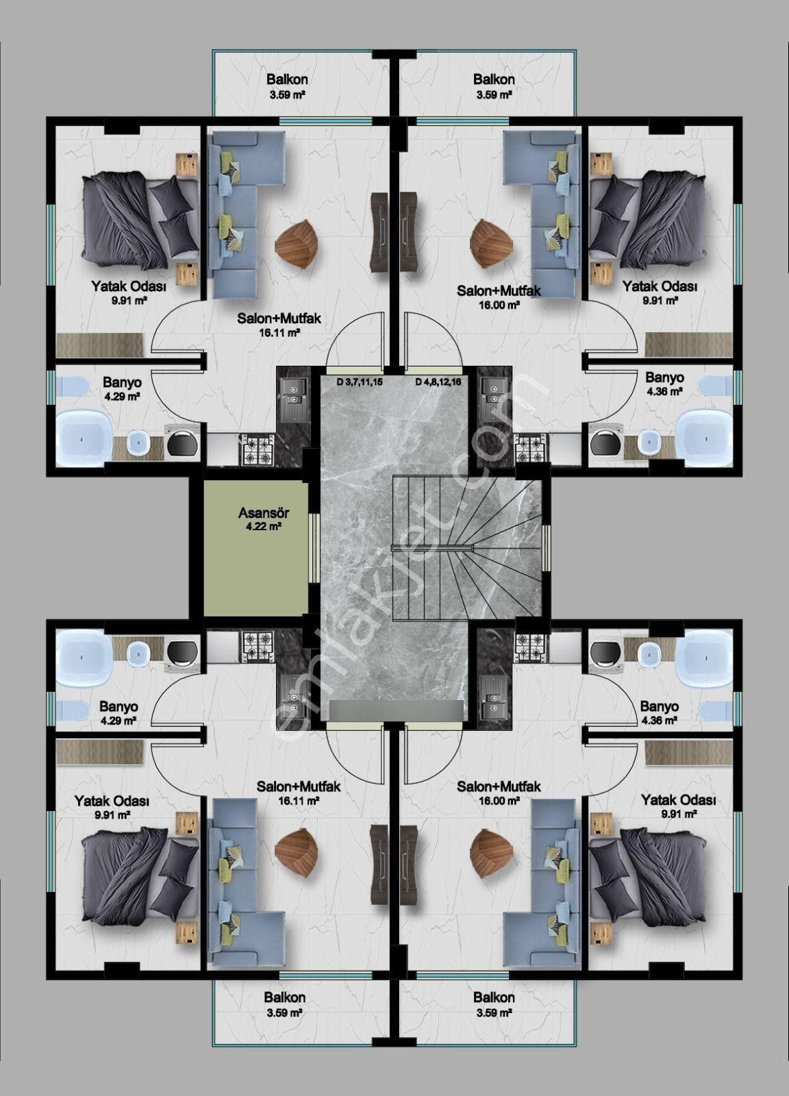 Denizli Yenişafak Ta Kaçırılmayacak Fiyata Caddeye Yakın 1+1 50 M2 Satılık Fırsat Apartlar - Görsel 4