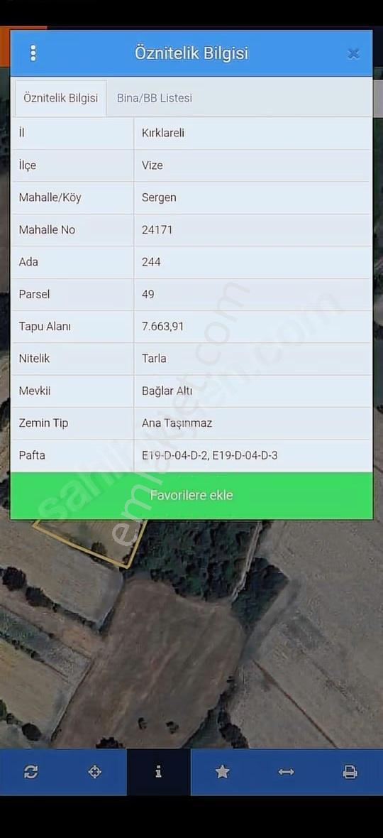 Vize Sergende Yenice Yolu Yatırımlık Arazi - Görsel 3