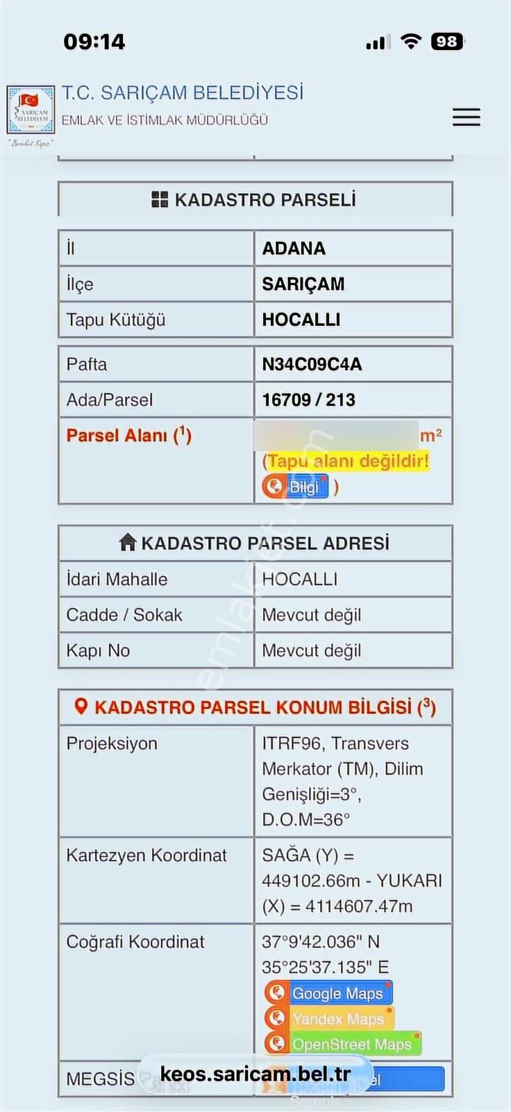 Sarıçam Hocallı'da 8210 M2 Tek Tap 3 Yolun Kesişimi Satlk Tarla - Görsel 3