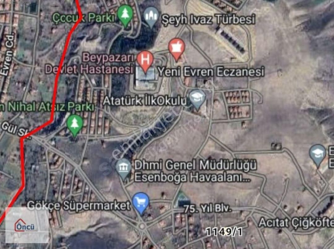 Öncü'den Beypazarı'nda Satılık Tek Tapu Köşe Arsa - Görsel 5