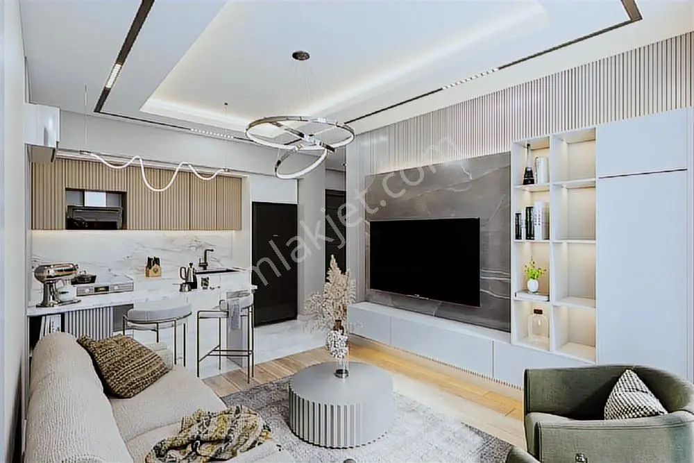 2 Bloklu Havuzlu Site İçerisinde Satılık 1+1 Lüks Daire - Görsel 5