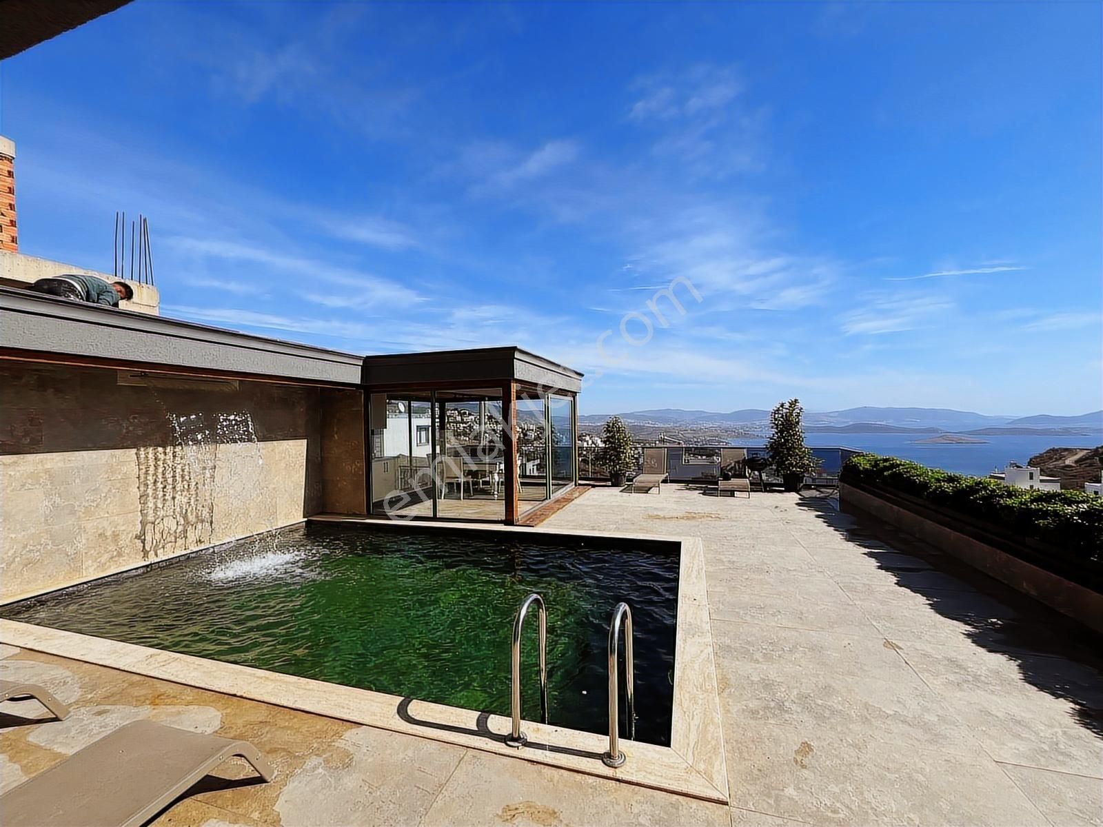 Bodrum Bağlada Satılık Deniz Manzaralı 6+2 Müstakil Villa - Görsel 4