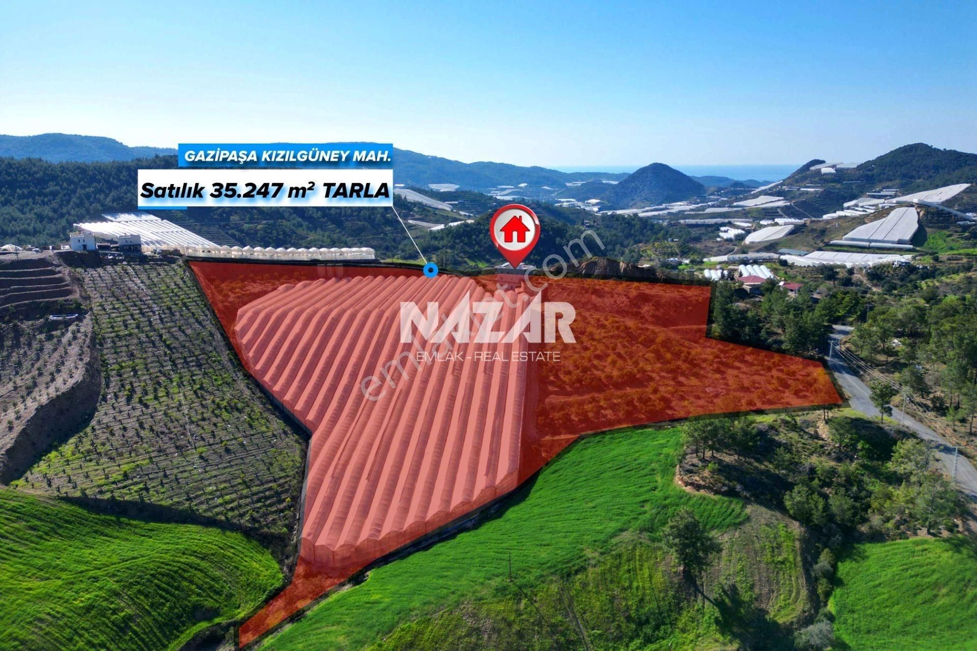 Gazipaşa Kızılgüney’de 35.247 M² Tarla, Kapalı Sera Ve Bina - Görsel 2