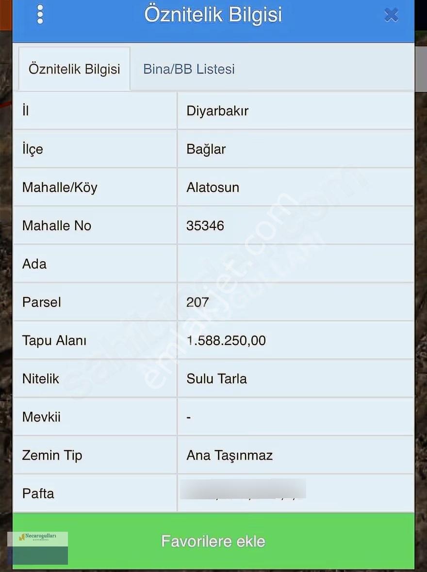 Necaroğullarından Alatosunda Satılık Arsa