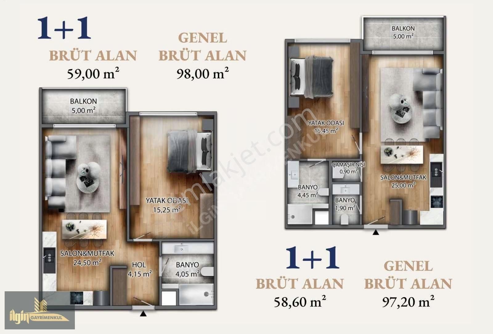 %50 Peşinat Kalan Ödeme Faizsiz 24 Ay Taksitle Projeden Daireler - Görsel 2