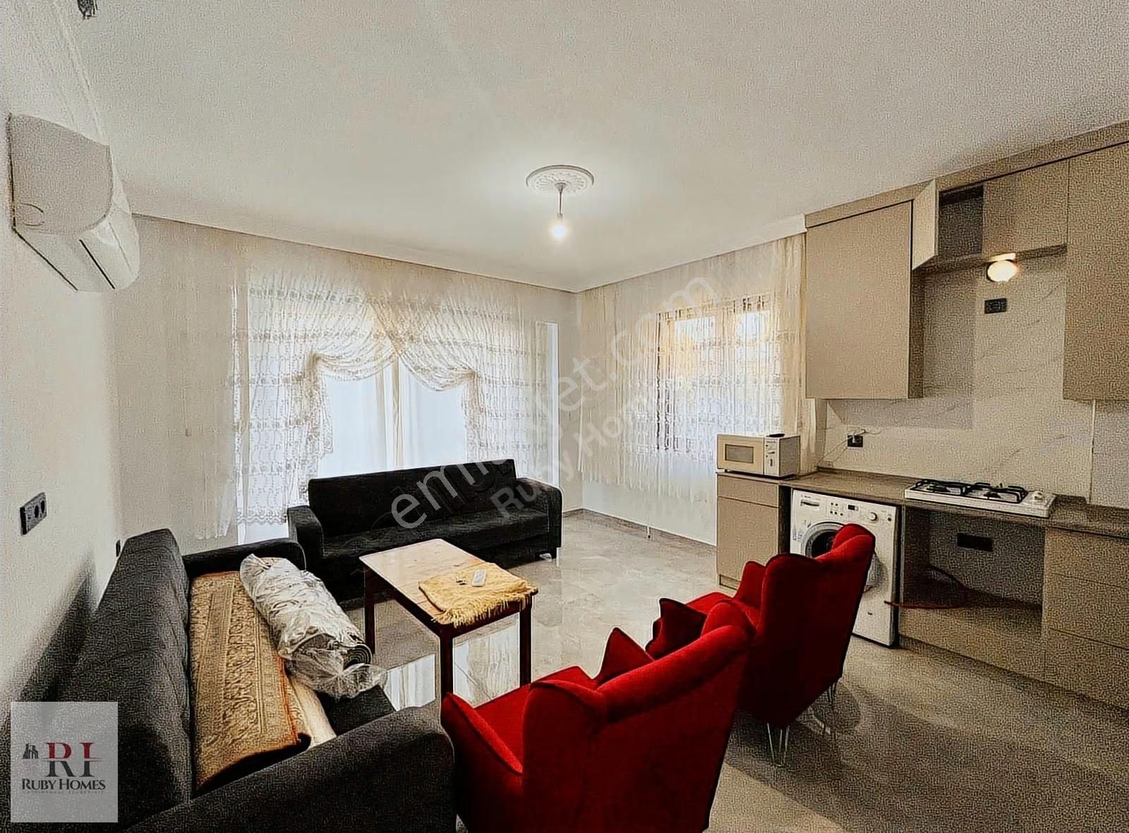 Foça Mahallesinde Uzun Dönem Kiralık Eşyalı 1+1 Zemin Kat Daire - Görsel 2