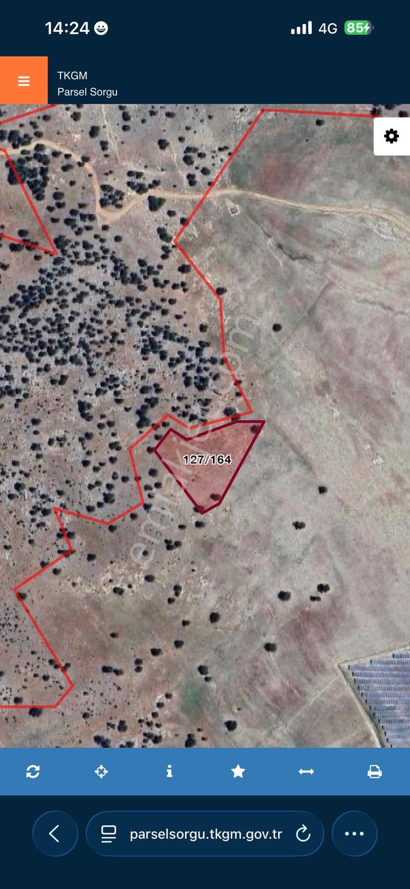 Tırtar Köyü Mevkiinde Satılık 2 Adet Boş Tarla – 5.186 M² Ve 8.884 M² - Görsel 4