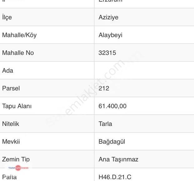 Tam Nokta Kent'ten Aziziye Alaybeyi'de Tek Tapulu Fırsat Tarla! - Görsel 2