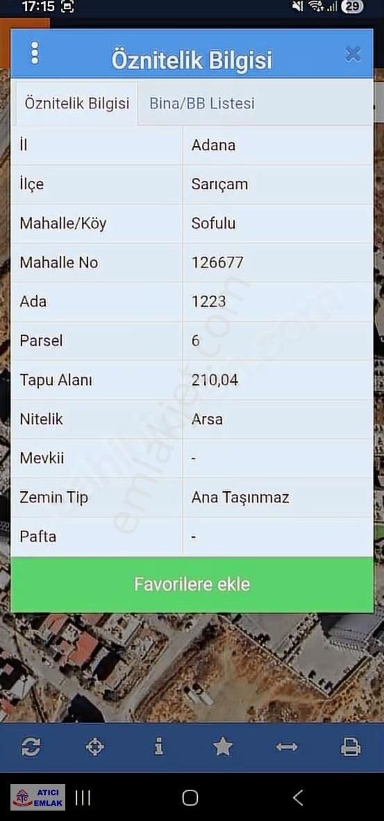 Atıcı'dan Yeşiltepe'de 210 M2 İmarlı Satılık Arsa