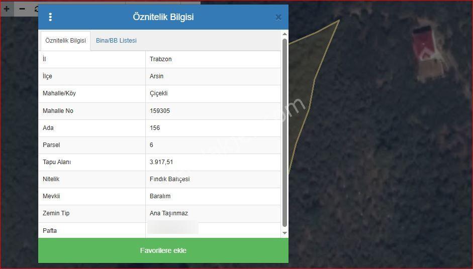 Trabzon,arsin Çiçekli Tek Tapu 3.917 M2