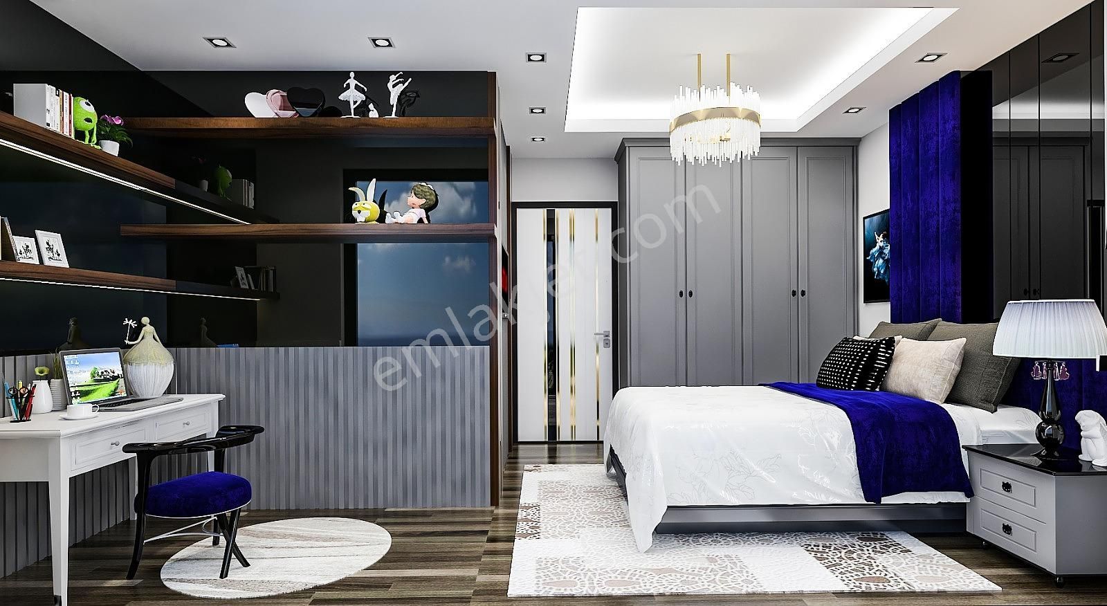 Alanya Bektaş'ta Deniz Ve Şehir Manzaralı Satılık Müstakil Villa - Görsel 21