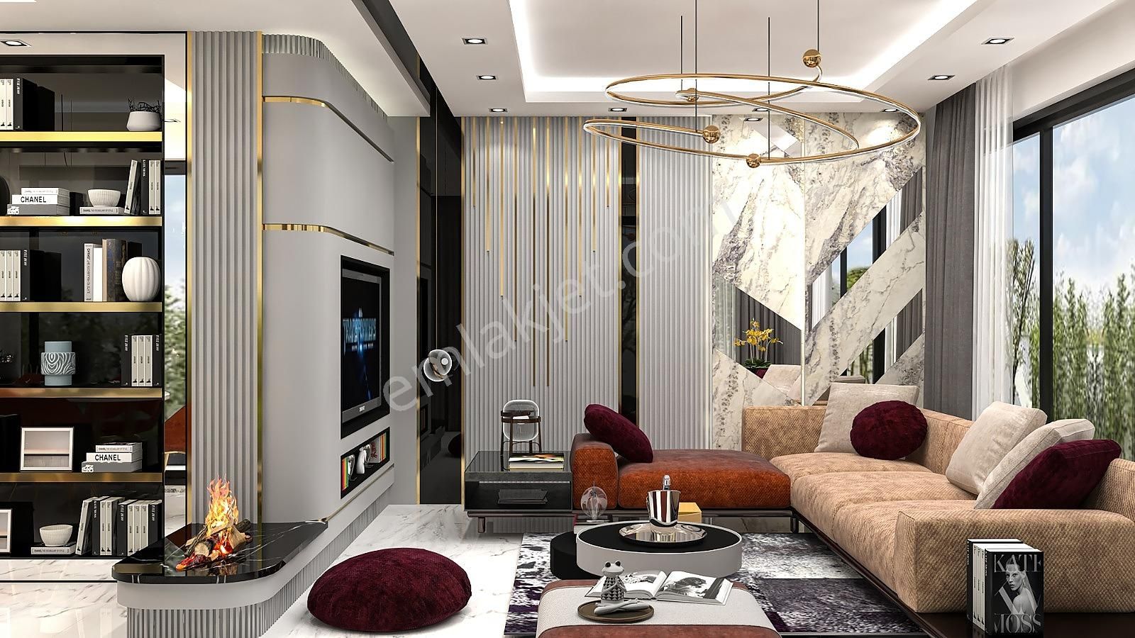 Alanya Bektaş'ta Deniz Ve Şehir Manzaralı Satılık Müstakil Villa - Görsel 12