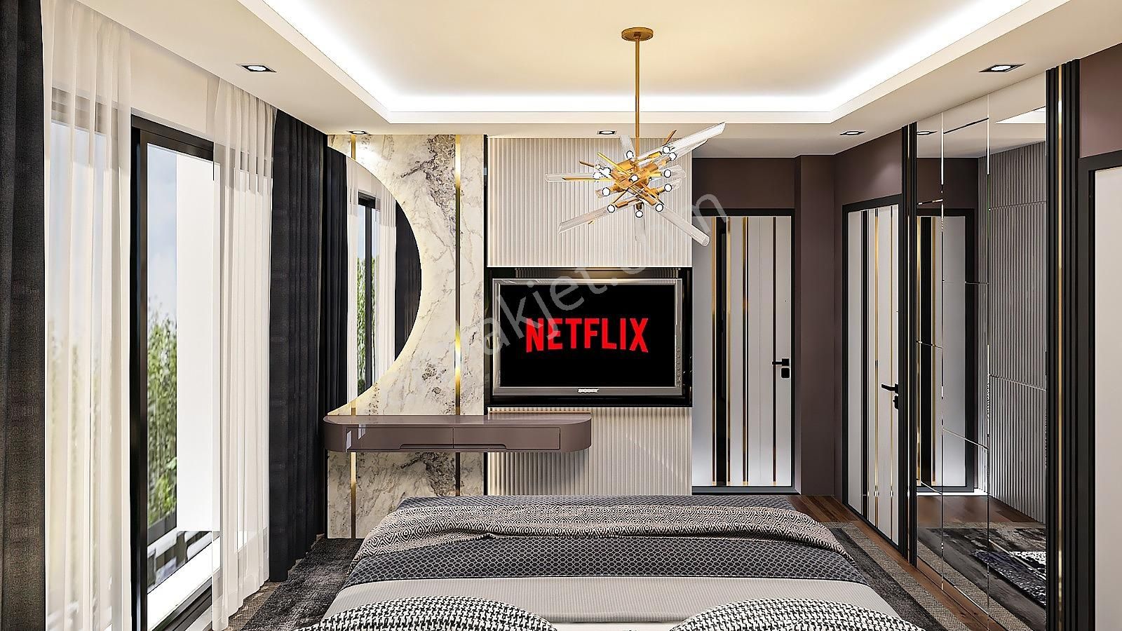 Alanya Bektaş'ta Deniz Ve Şehir Manzaralı Satılık Müstakil Villa - Görsel 20