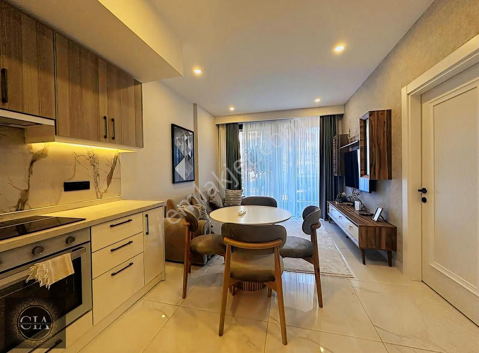 Alanya Kleopatra 250m Eşyalı Kiralık 1+1 Daire