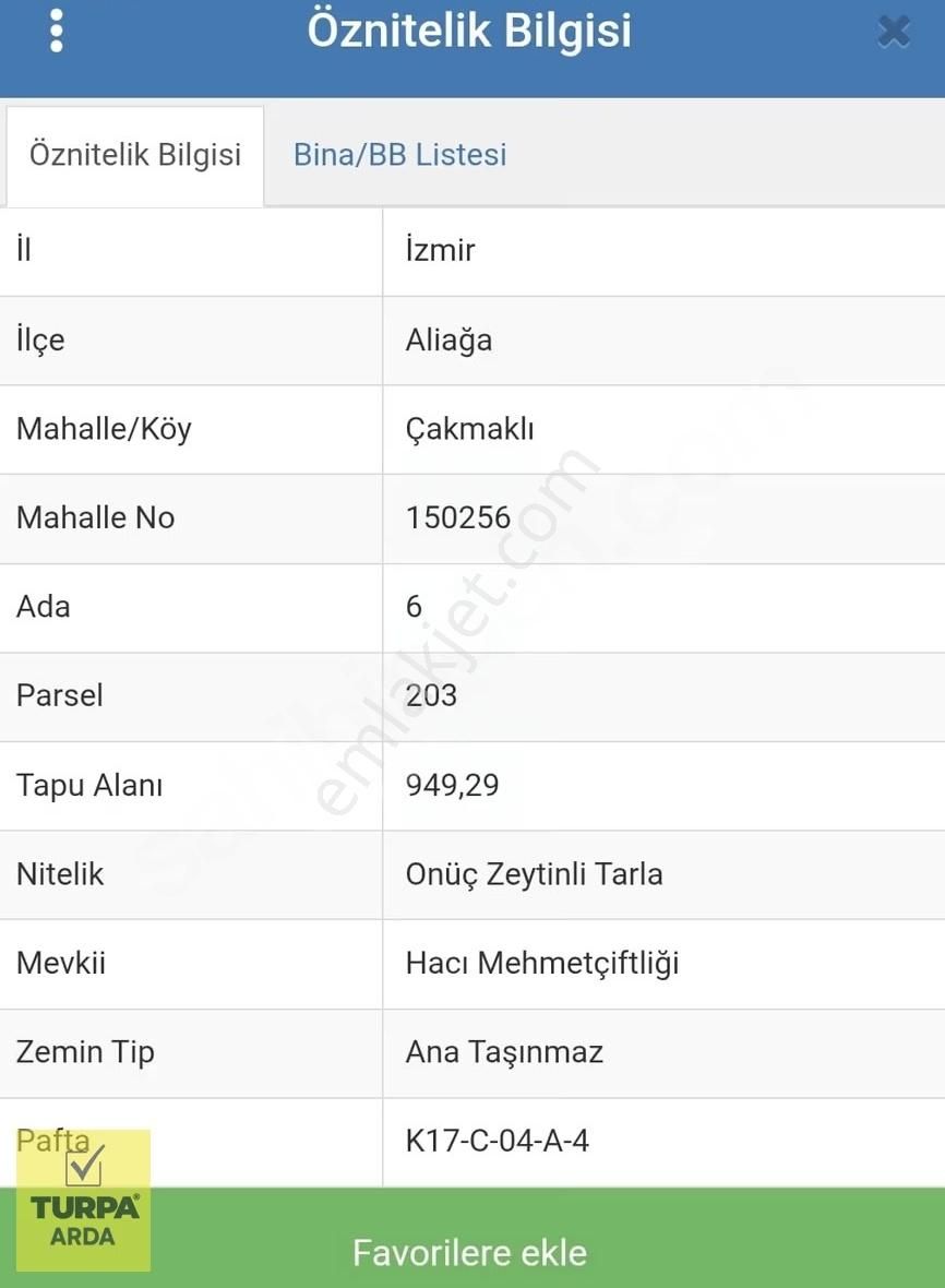İzmir Aliağa Çakmaklı Mahallesi Denize 750 Metre Tarla 1.000 M2 - Görsel 3
