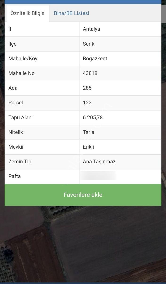 Serik Bogazkent*resmi Yolu Var*6.200m2*yatırımlık*satılık Tarla* - Görsel 7