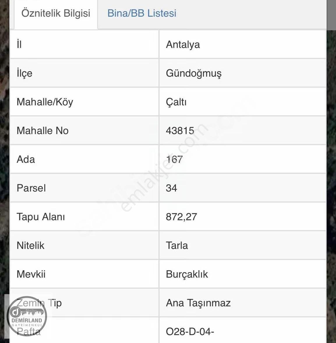 Demirland'dan Satılık Antalya Gündoğmuş'ta Fırsat Tarla - Görsel 5