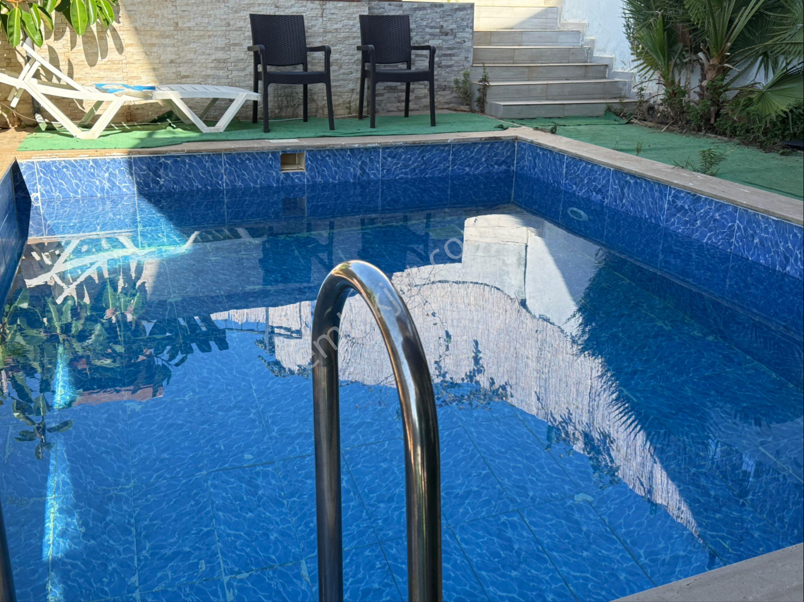 Alanya Merkezde Mustakil Havuzlu Villa Deniz Manzaralı Mangal Var - Görsel 6