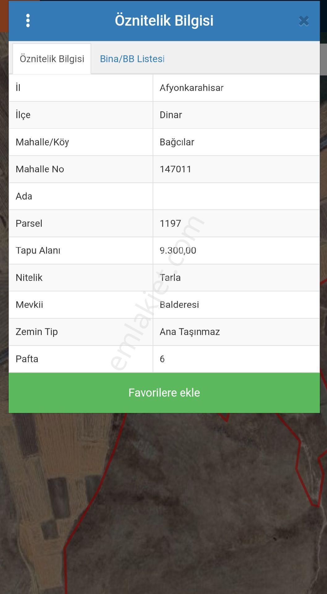Afyonkarahisar Dinar Bağcılar Mahallesinde 9300 M² Satılık Tarla - Görsel 4