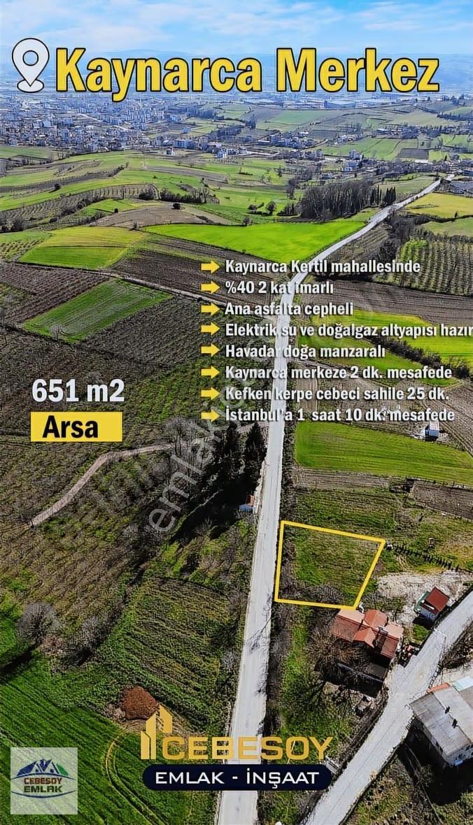 Kaynarca Merkeze 2dk 651 M² %40 İmarlı Arsa Ana Asfalt Cepheli !