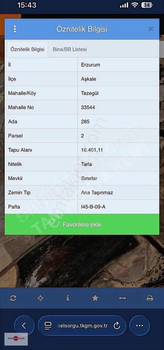 Tam Nokta Kent'ten Aşkale Kandilli (tazegül'de) Satılık Tarla - Görsel 5