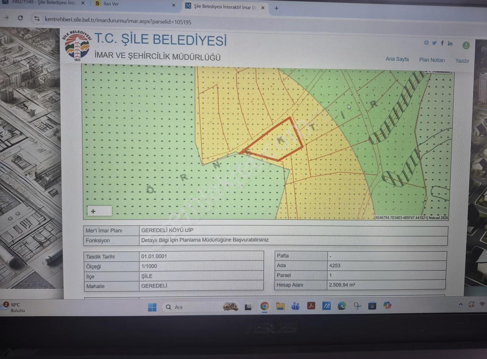 Şile Ağva Geredeli Köyü Satılık Tarla - Görsel 3