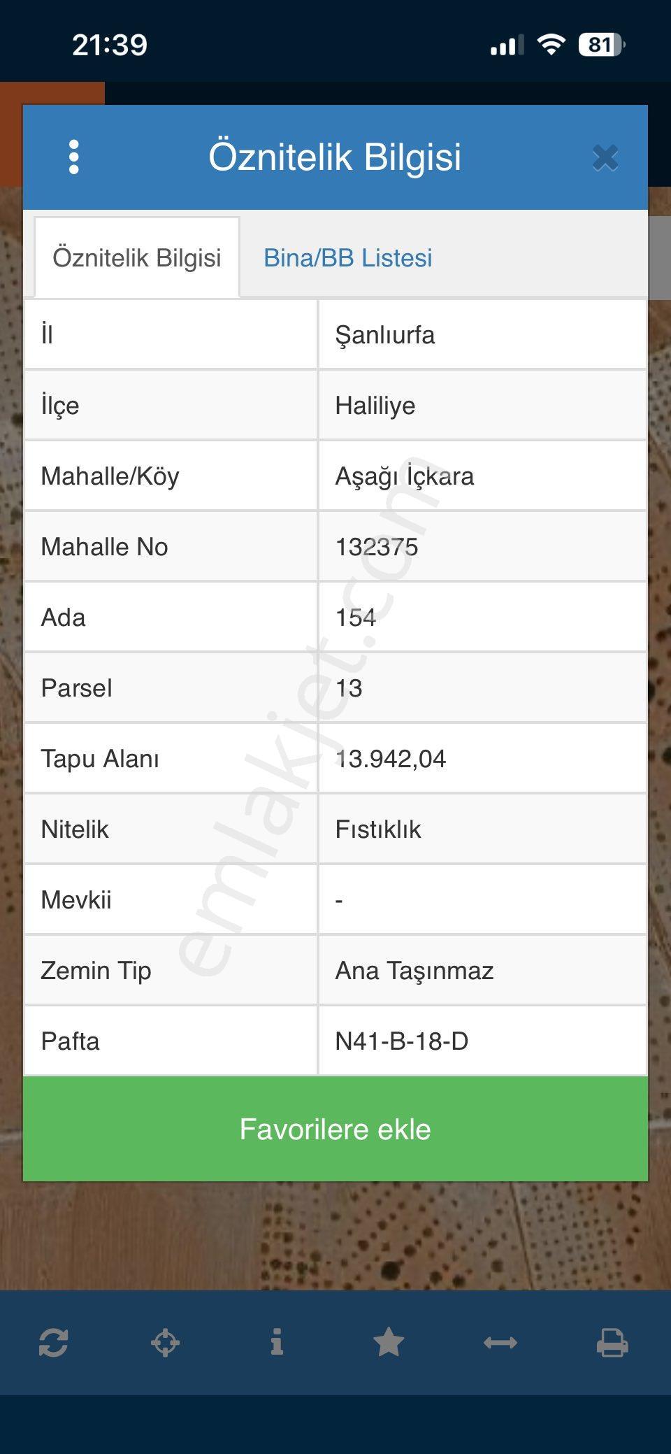Tavze Gayrimenkuldan Aşağı İşkarada Satılık Fıstık Bahçesi.