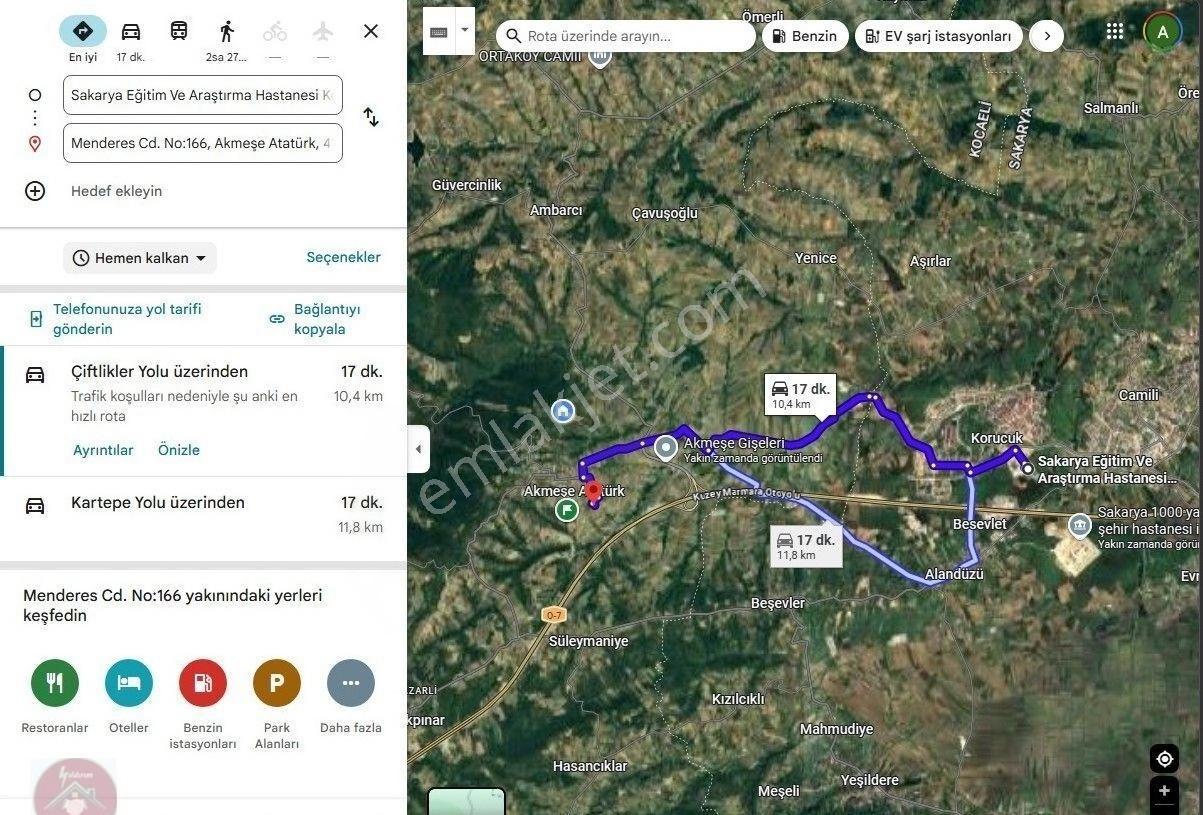 Akmeşede 1096m2 İmarlı Arsa (yol Su Elektrik Doğalgaz Mevcut ) - Görsel 3