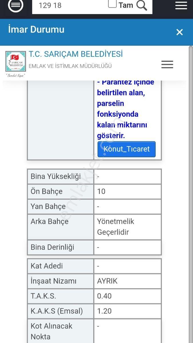 Adana Sariçam Kiliçli Da Satilik Arsa - Görsel 10