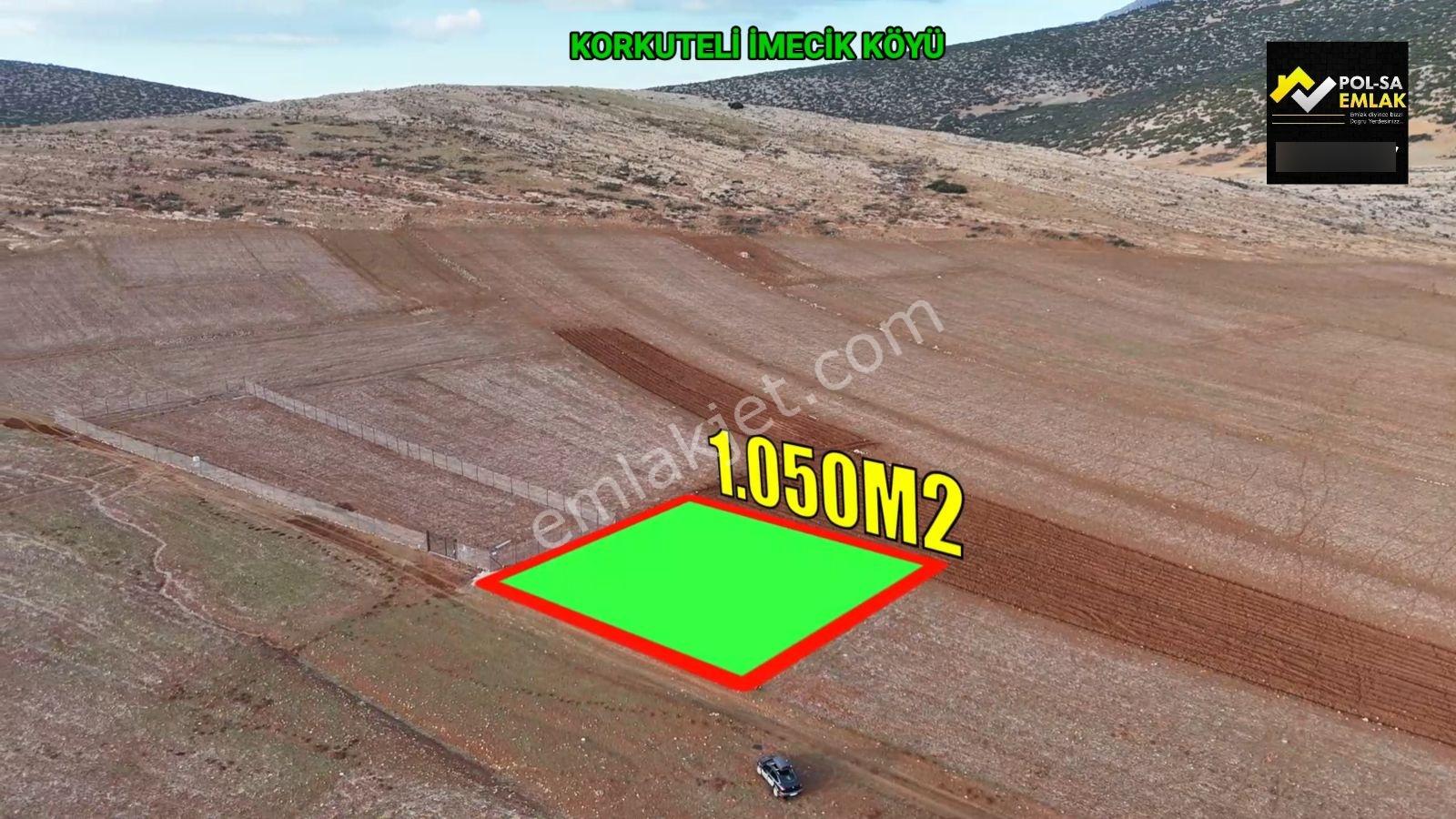 Korkuteli İmecik Köyü Satılık 1.050m2 Tarla Resmi Yol Var - Görsel 13