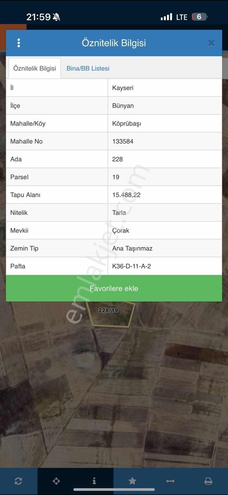 Bünyan Köprübaşı ( Ekrek ) 15.500 M2 Tek Tapu Tarla - Görsel 2