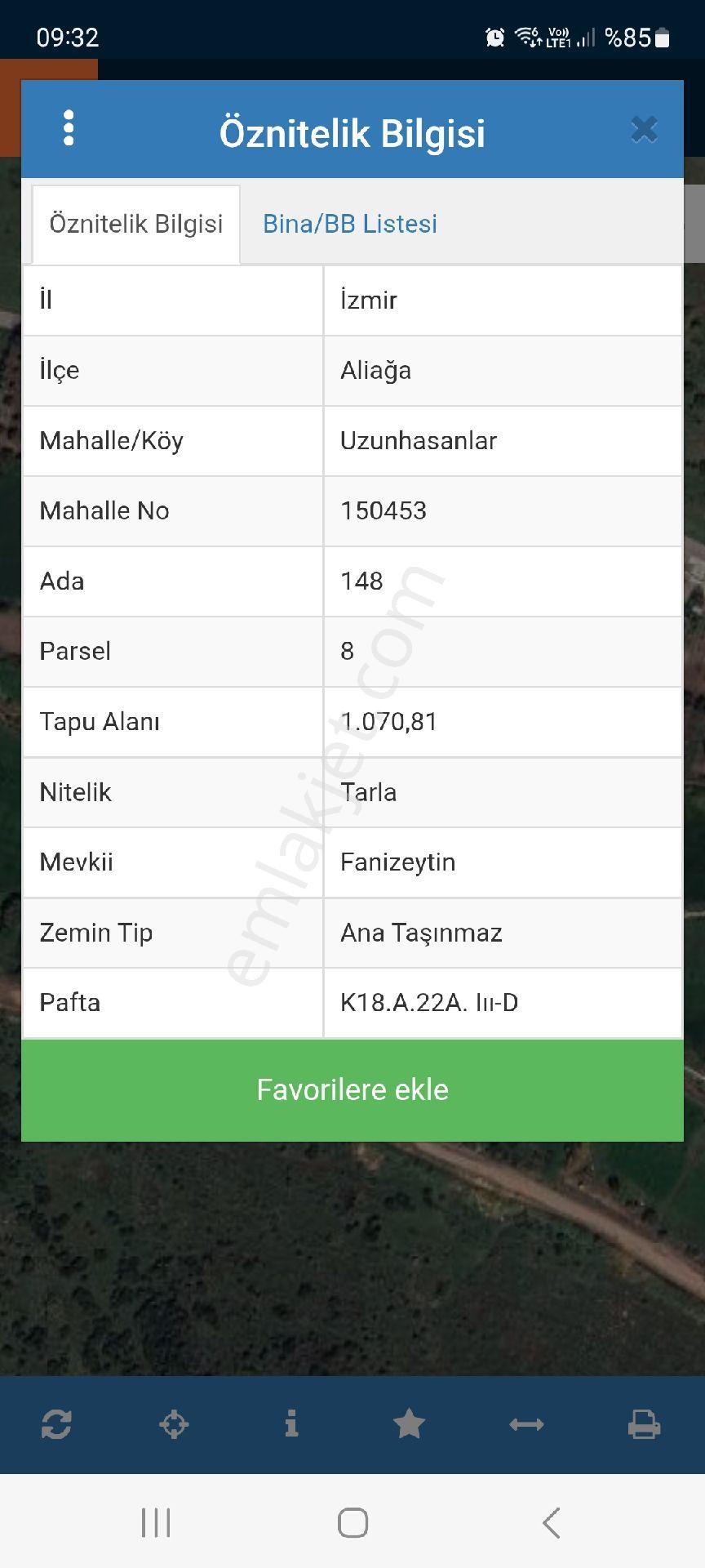 İzmir Aliağa Ekka Emlak Tan Uzunhasanlar Köyünde 1070m2 Tarla Satılıktır - Görsel 4