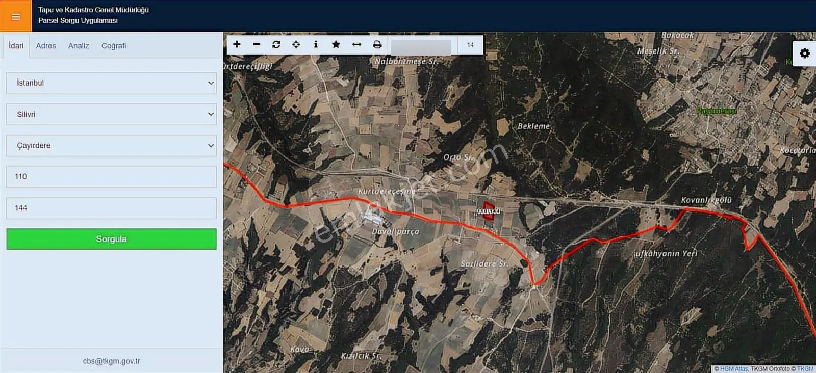 Silivri-çayırdere-15.500m2-yola Yakın Konumda-yatırımlık Tarla