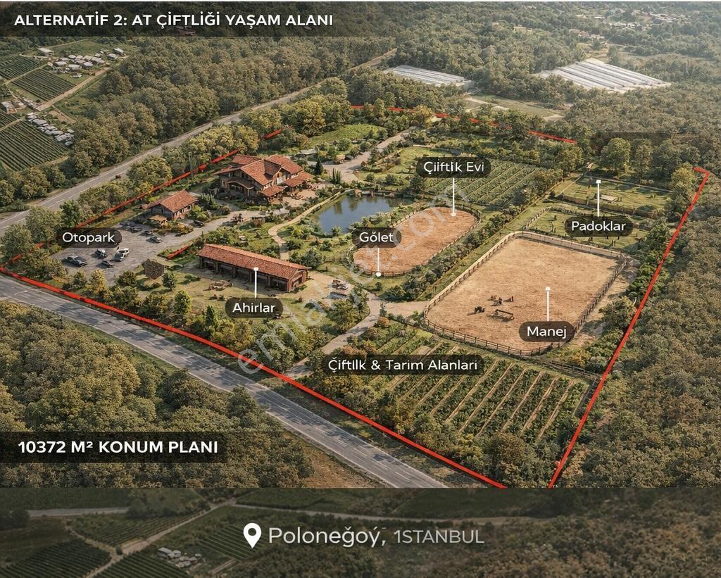 Beykoz Cumhuriyet Köyü'nde 10.372 M2 Yola 100 M Cepheli Tarla - Görsel 8