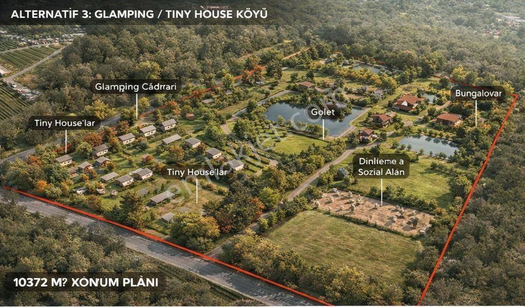 Beykoz Cumhuriyet Köyü'nde 10.372 M2 Yola 100 M Cepheli Tarla - Görsel 9