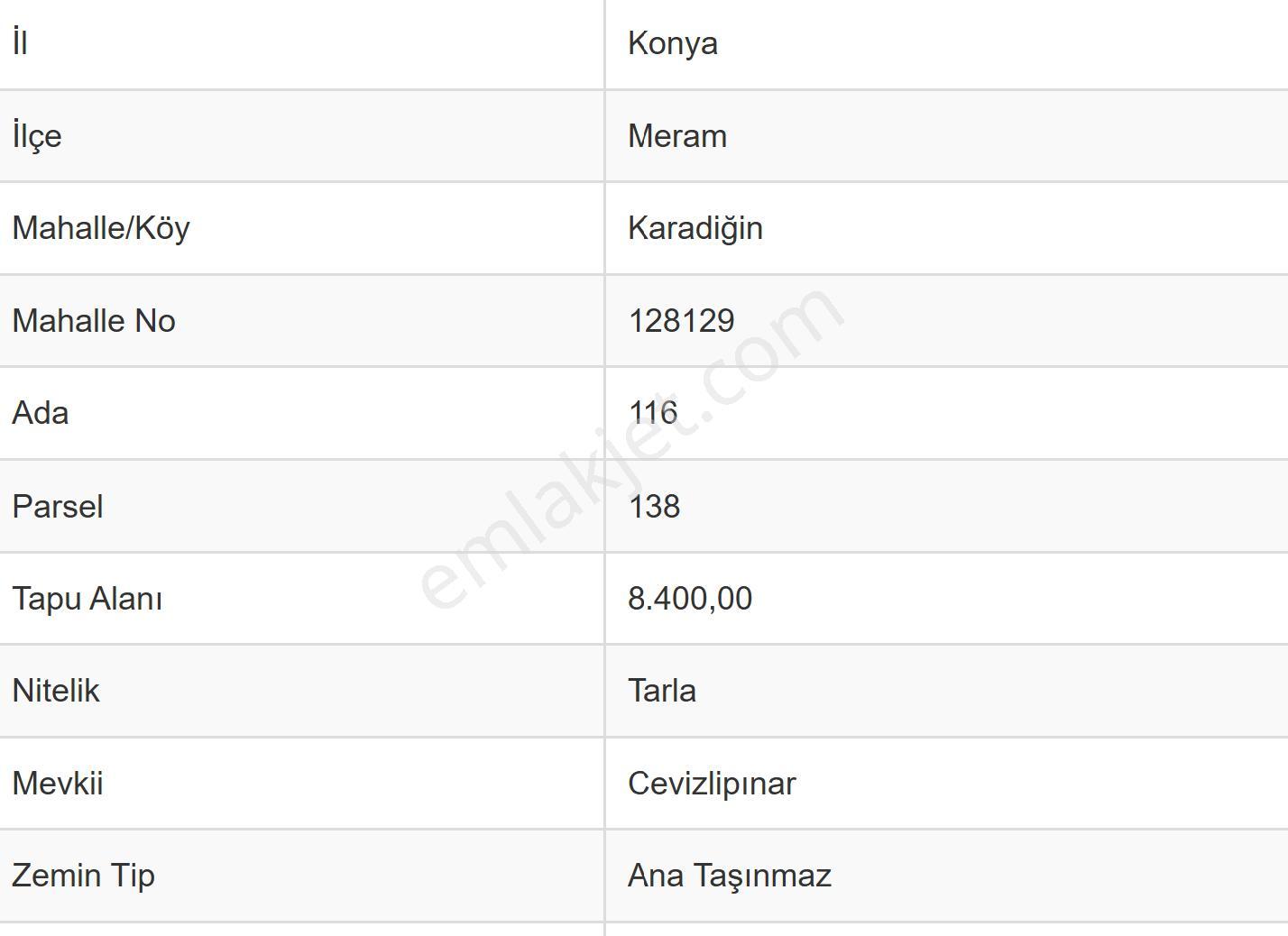 Tekin Oğlun'dan Meram Karadiğin 8.400 M² Müstakil Tapulu Tarla - Görsel 5