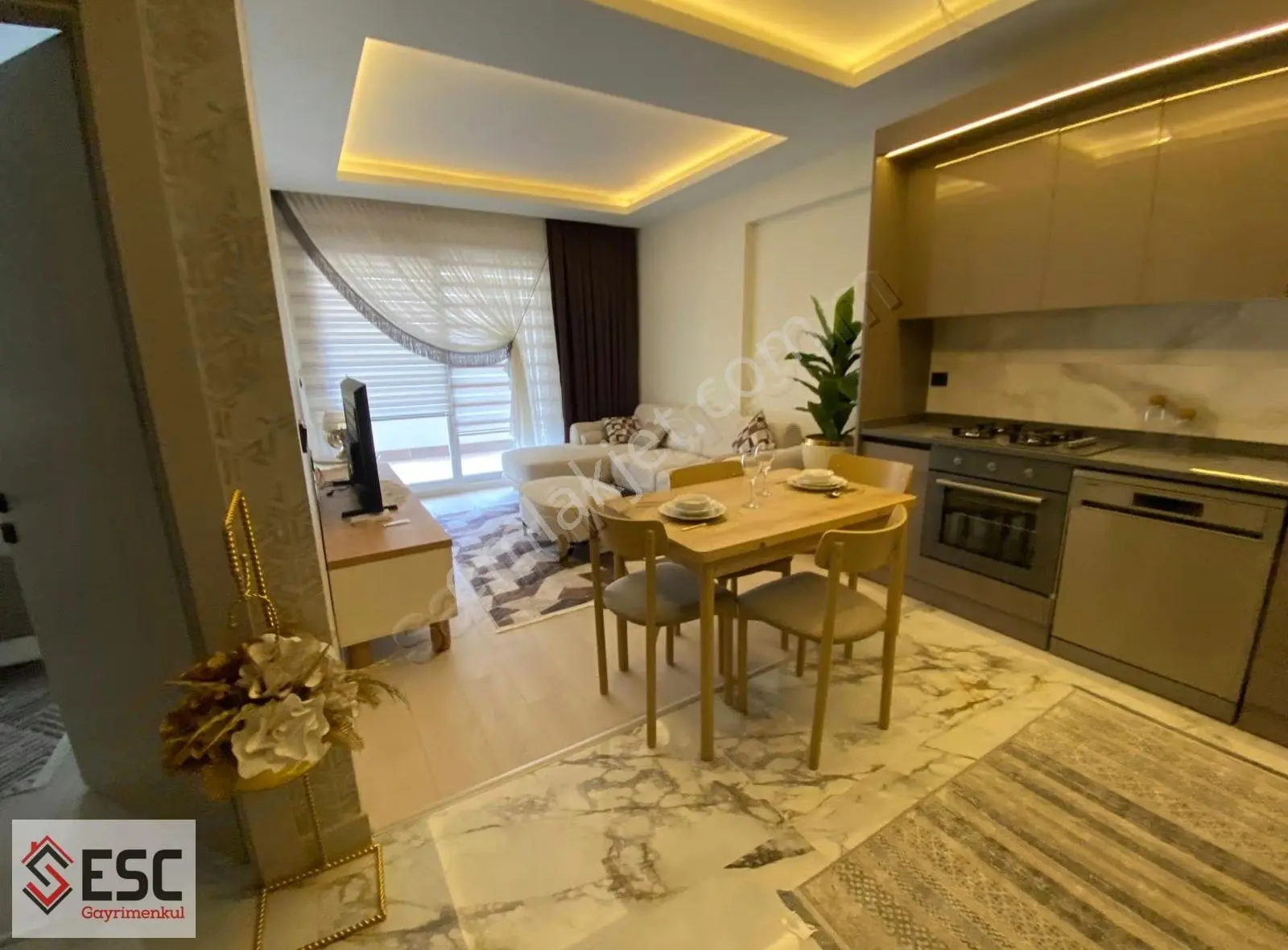Esc'den Tömük'te Marka Projede Havuzlu Siteiçi 1+1 Daire Esc2046 - Görsel 2