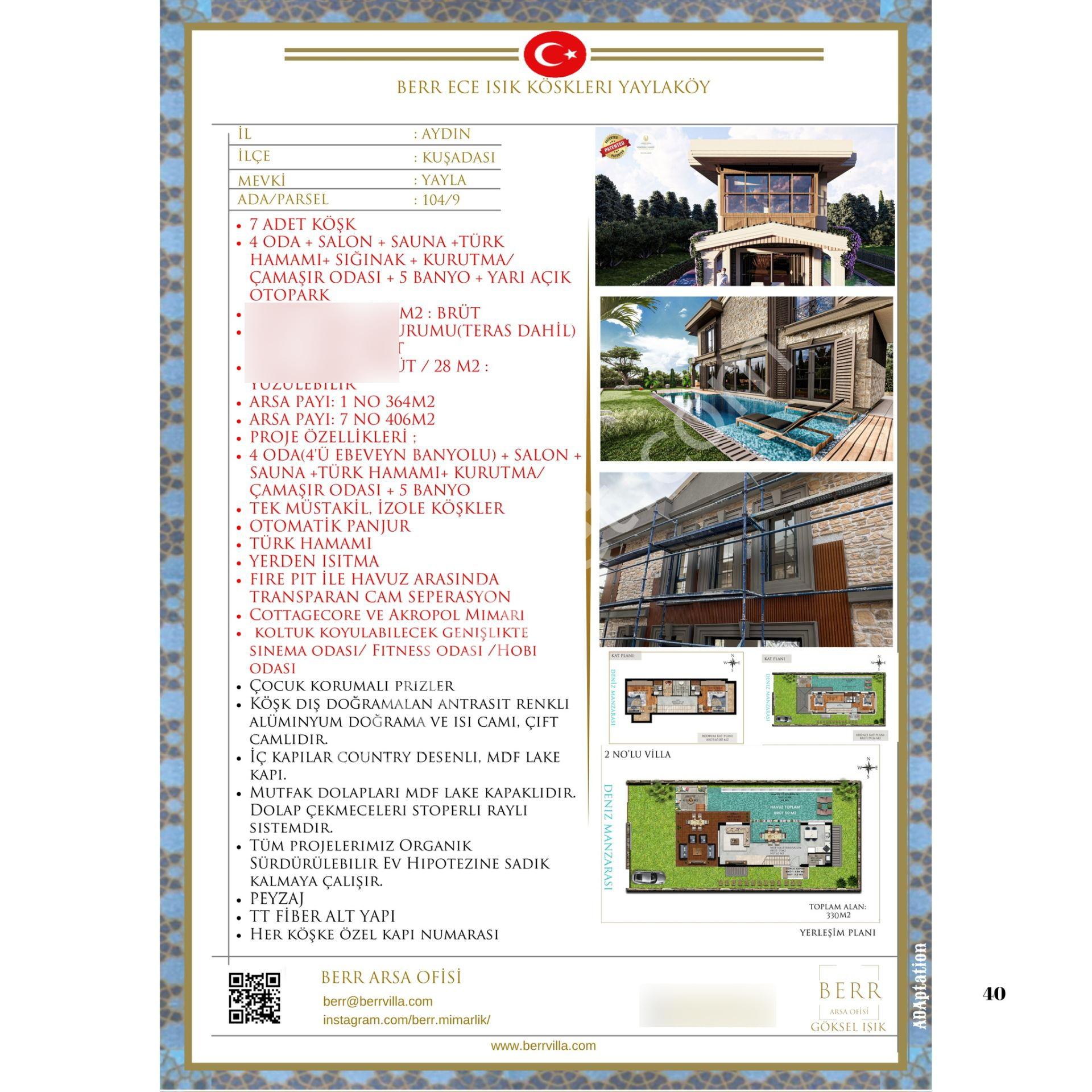 Kuşadası Yayla Köy'de Satılık Özel Havuzlu Köşe Konumlu 4+1 Villa - Görsel 10