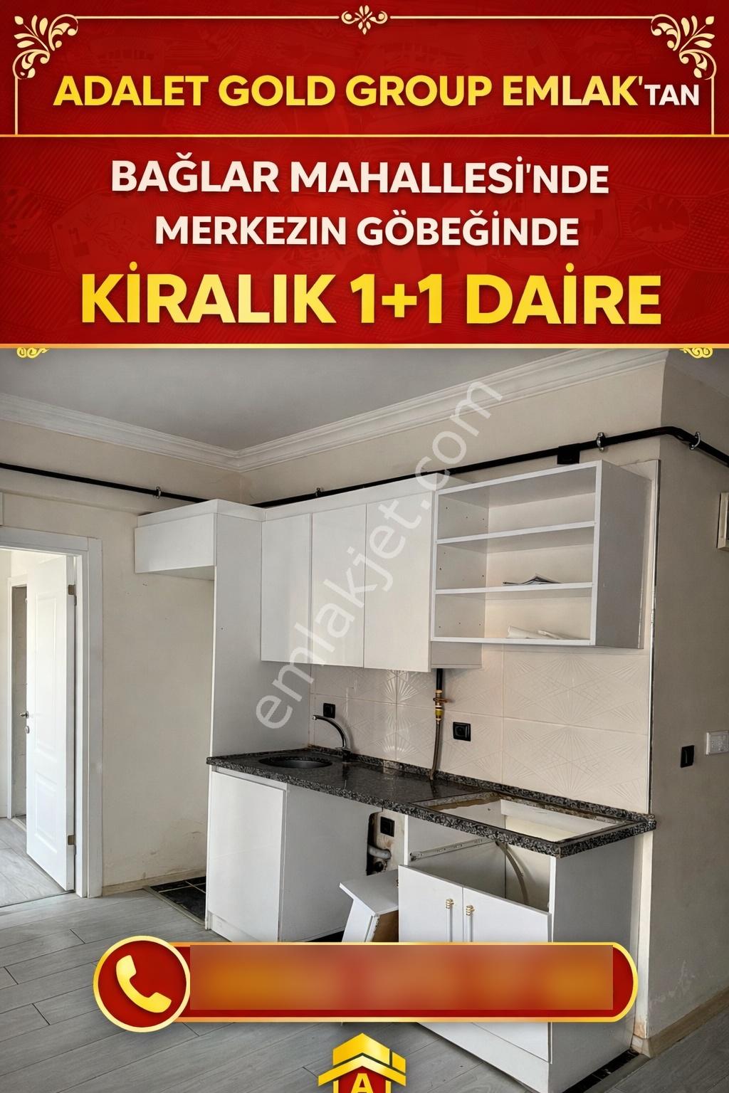 Adalet Gold Group Emlak'tan Bağlar Mahallesi'nde Merkezin Göbeğinde Kiralık 1+1 Daire