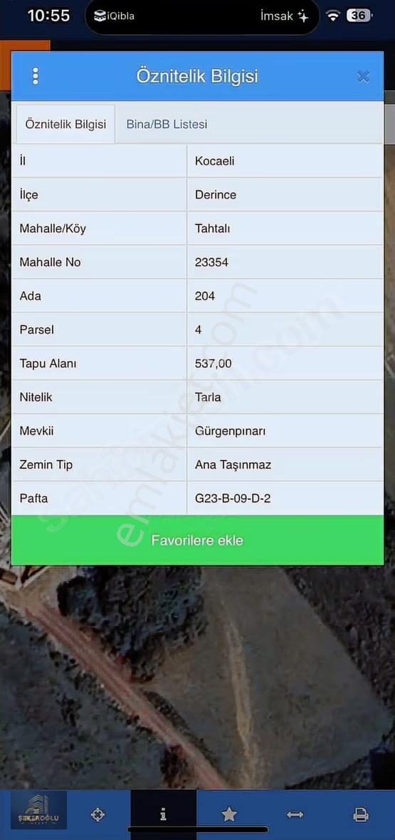 Derince Tahtalı 537 Mt Köyiçi İmar Villalık Arsa - Görsel 3