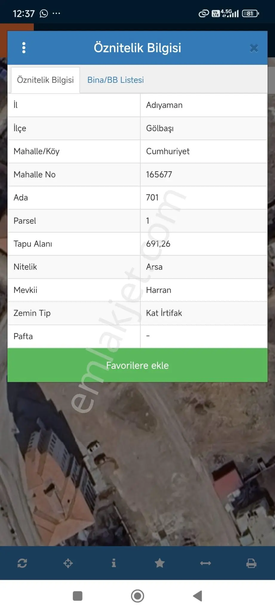 Merkezi Konumda Hisseli Yatırımlık Satılk Arsa