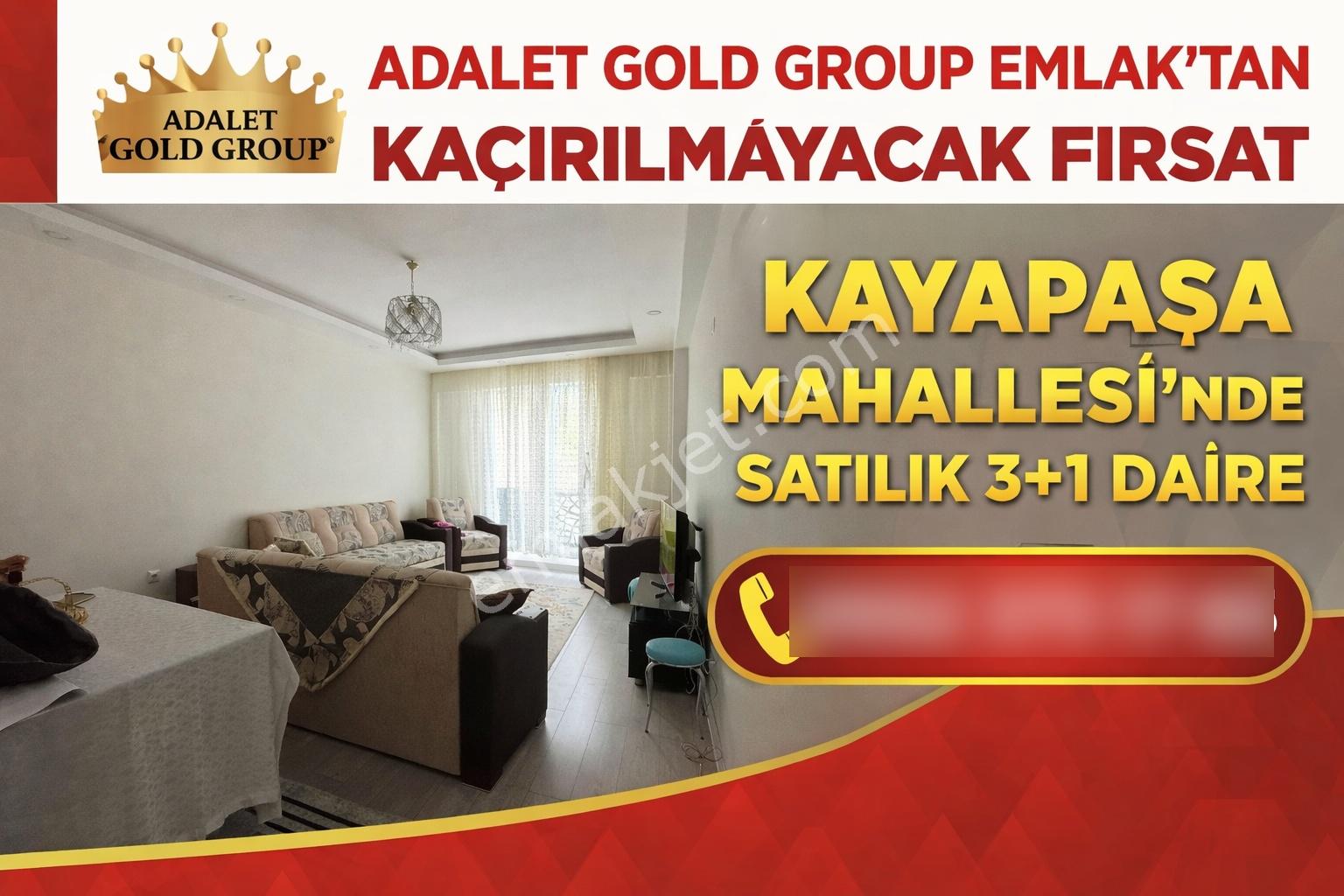 Adalet Gold Group Emlak'tan Kaçırılmayacak Fırsat.kayapaşa Mahallesi'nde Satılık 3+1 Daire