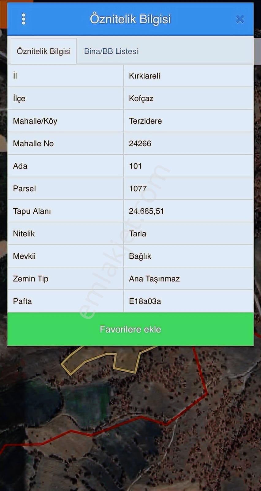 Emlakyap Tan Kofçaz Terzidere De Satılık Tarla - Görsel 2