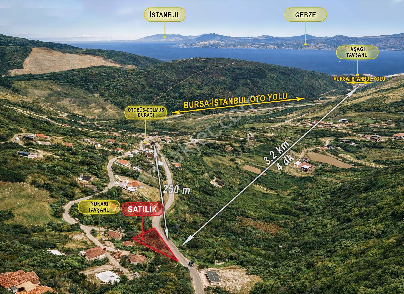 * Deniz Manzaralı * Çift Yol Cepheli * 647m² * İmarlı Arsa * - Görsel 3